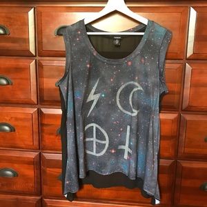 Torrid Galaxy Symbols Tunic Top